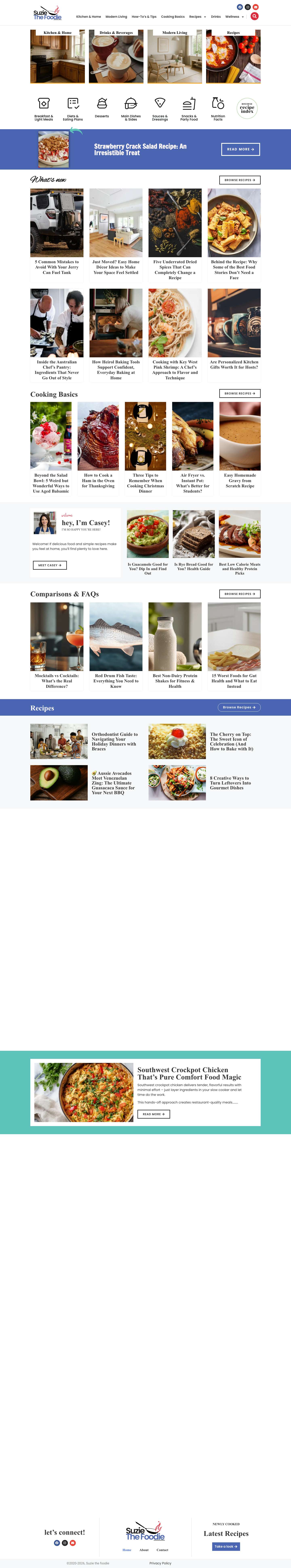 Suzie The Foodie | Food, Recipes & Nutrition Blog - Full Screenshot