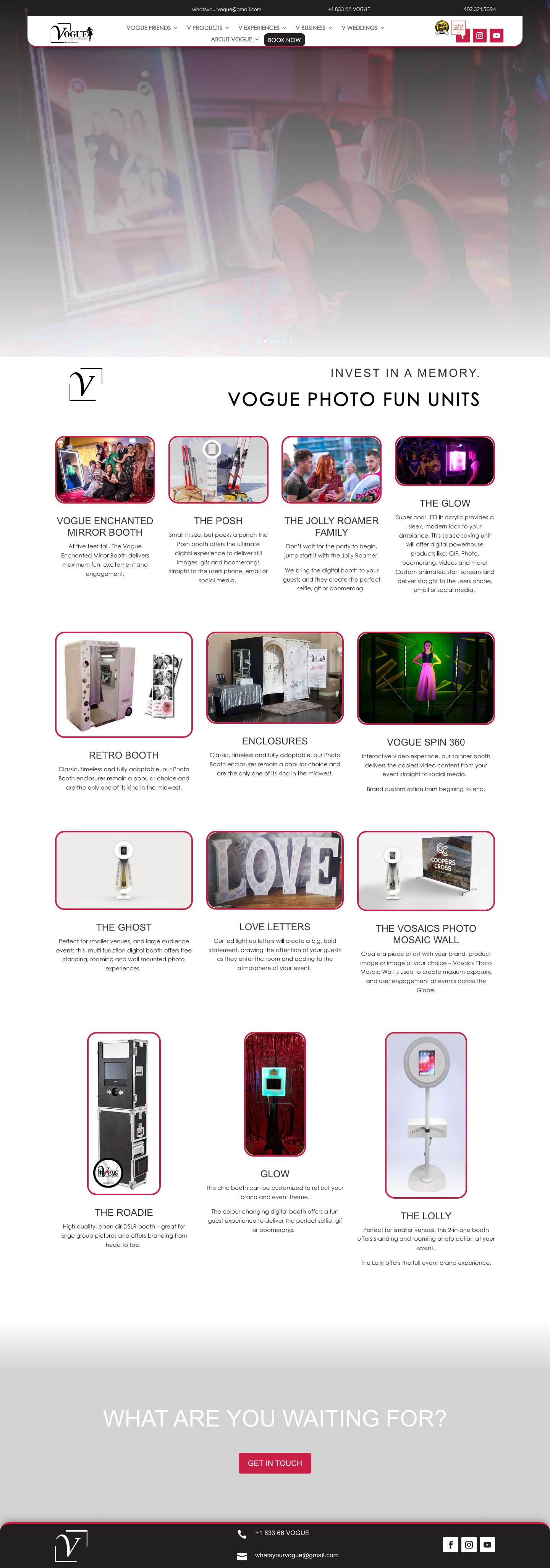 Vogue Photo GIF booths for Corporate Branding-Weddings - Full Screenshot