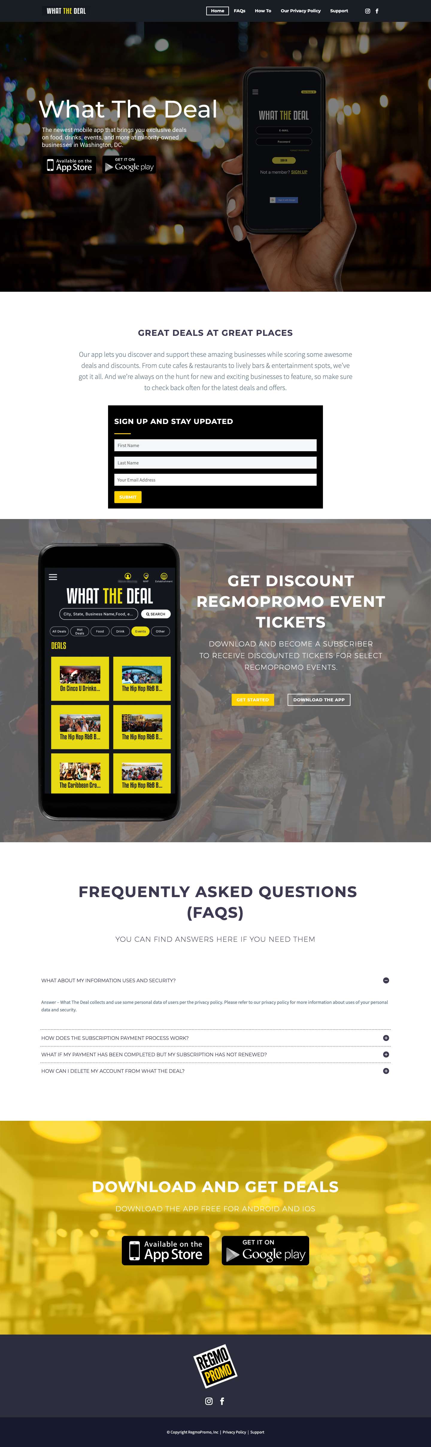 What The Deal App - Full Screenshot