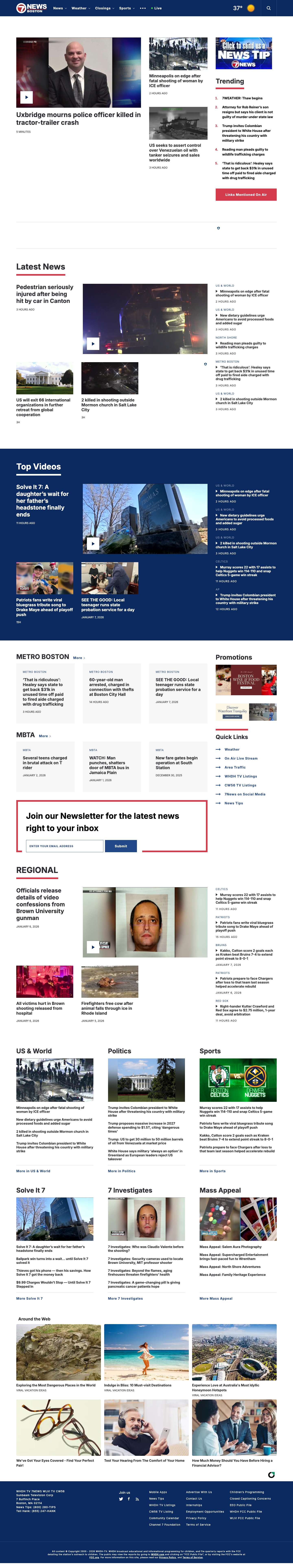 Home - Boston News, Weather, Sports | WHDH 7News - Full Screenshot