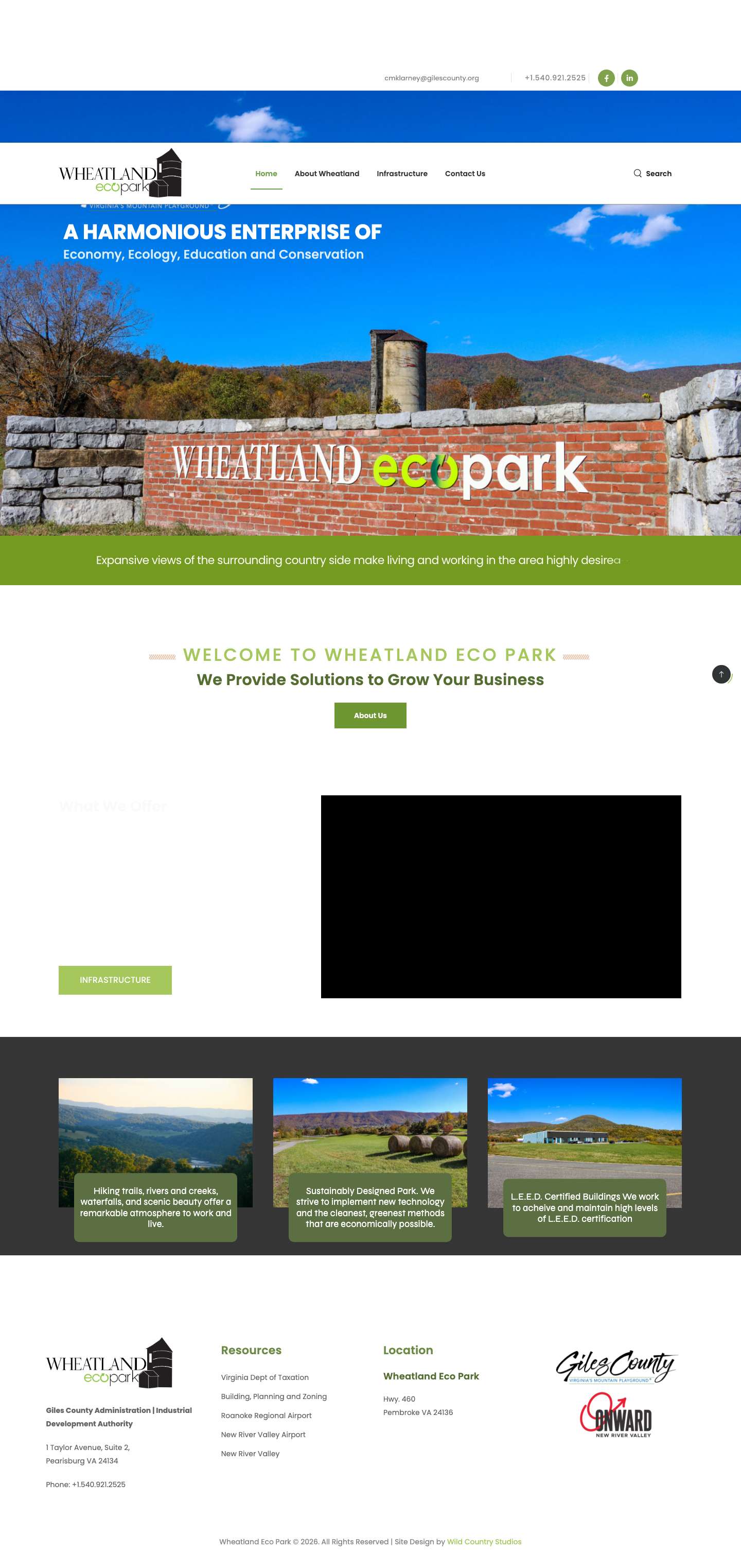 Home - Wheatland Eco Park - Full Screenshot