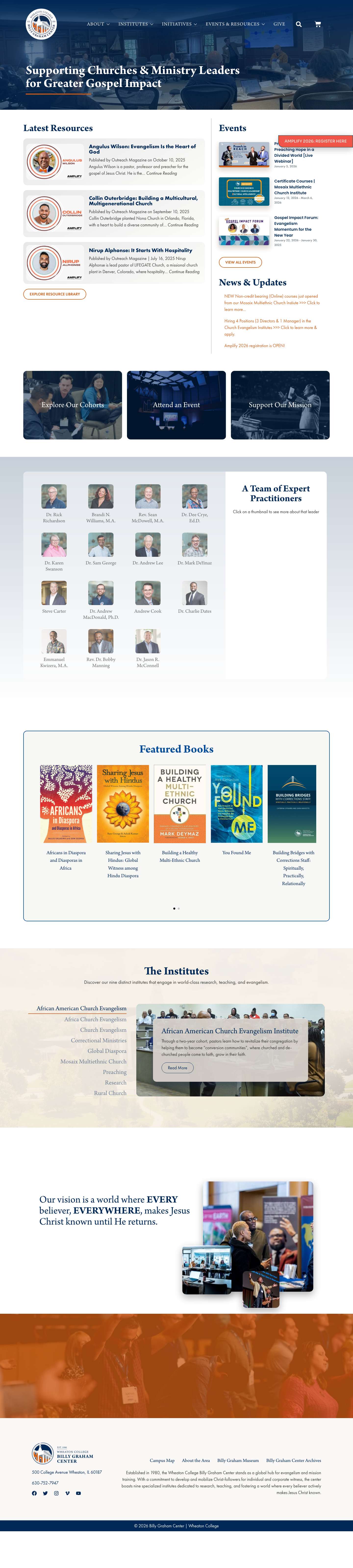 Wheaton Billy Graham - Full Screenshot