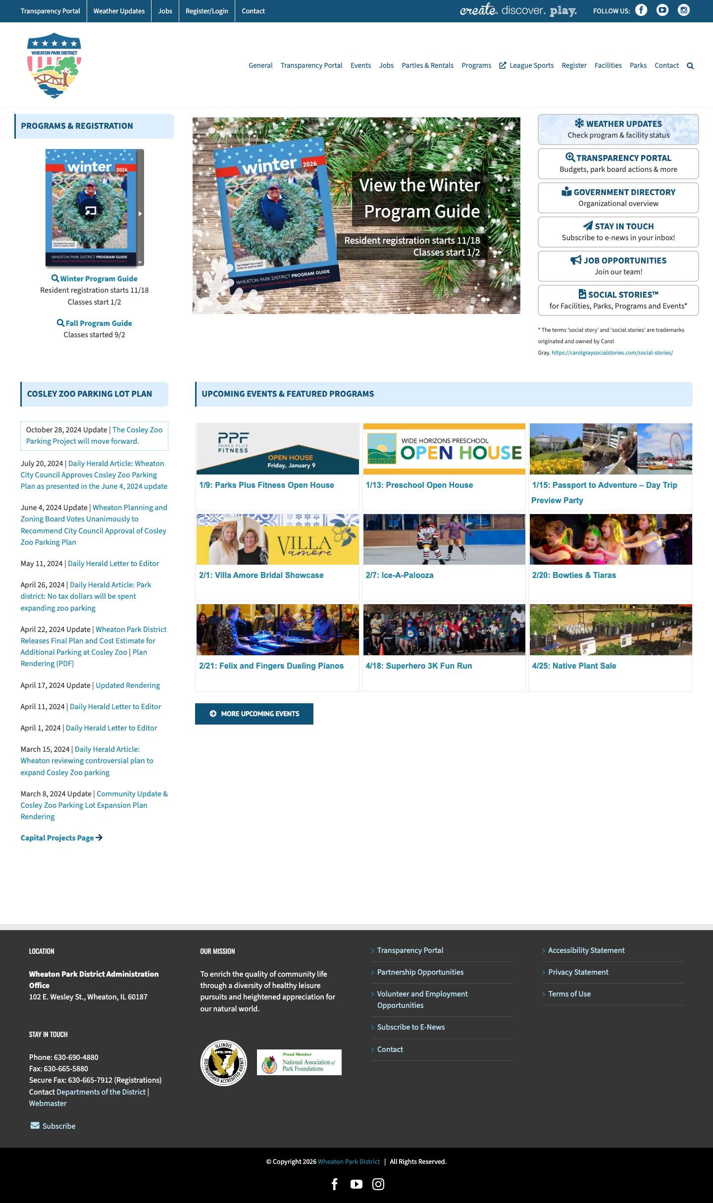 Wheaton Park District – create. discover. play! - Full Screenshot