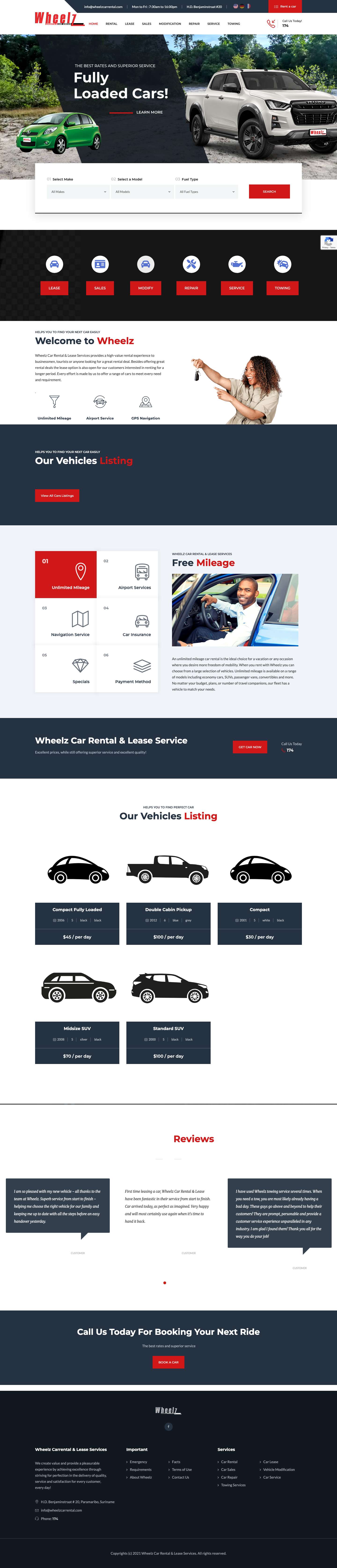 Wheelz Carrental & Lease Services Suriname – Wheelz Carrental & Lease Services Suriname - Full Screenshot