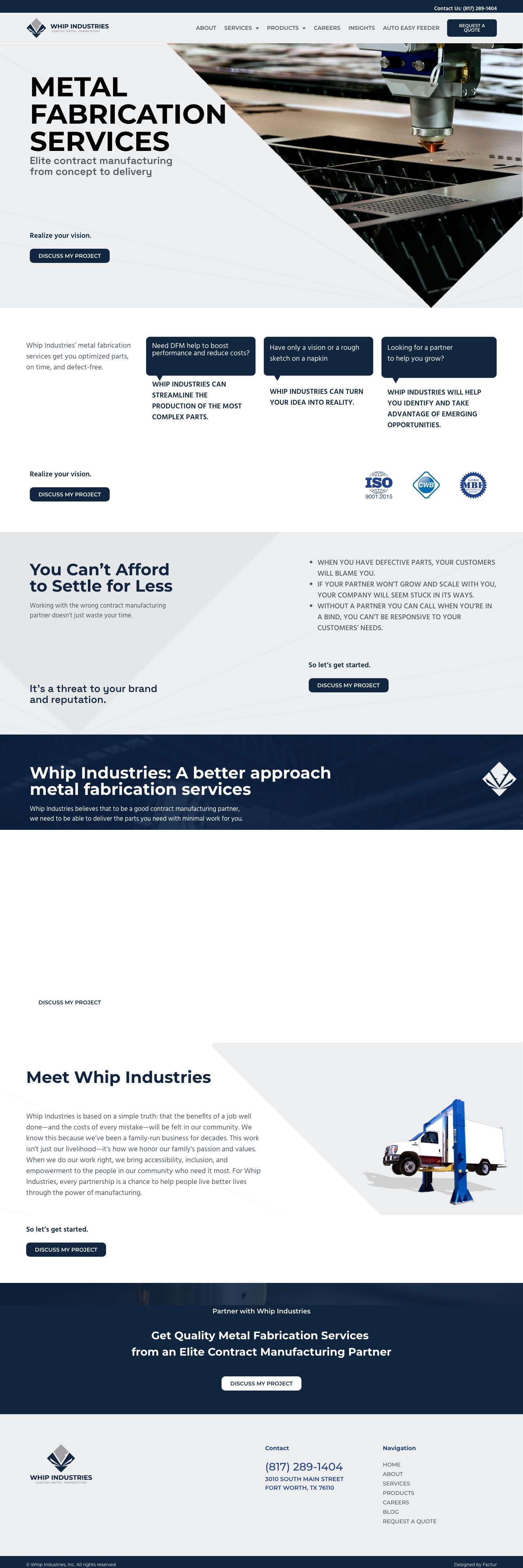 Whip Industries: Elite Contract Manufacturing from Concept to Delivery - Whip Industries - Full Screenshot