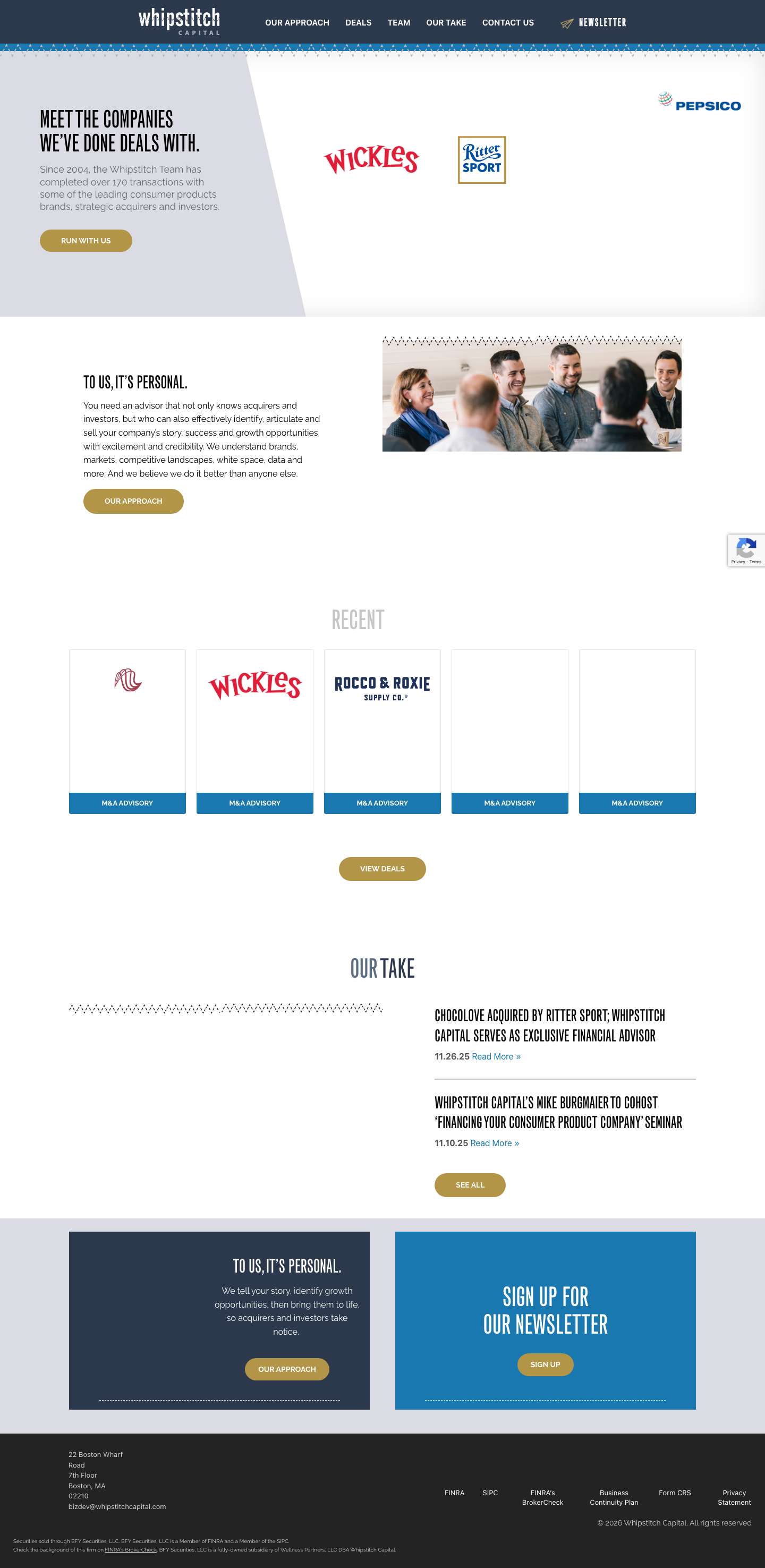 Home - Whipstitch Capital - Full Screenshot