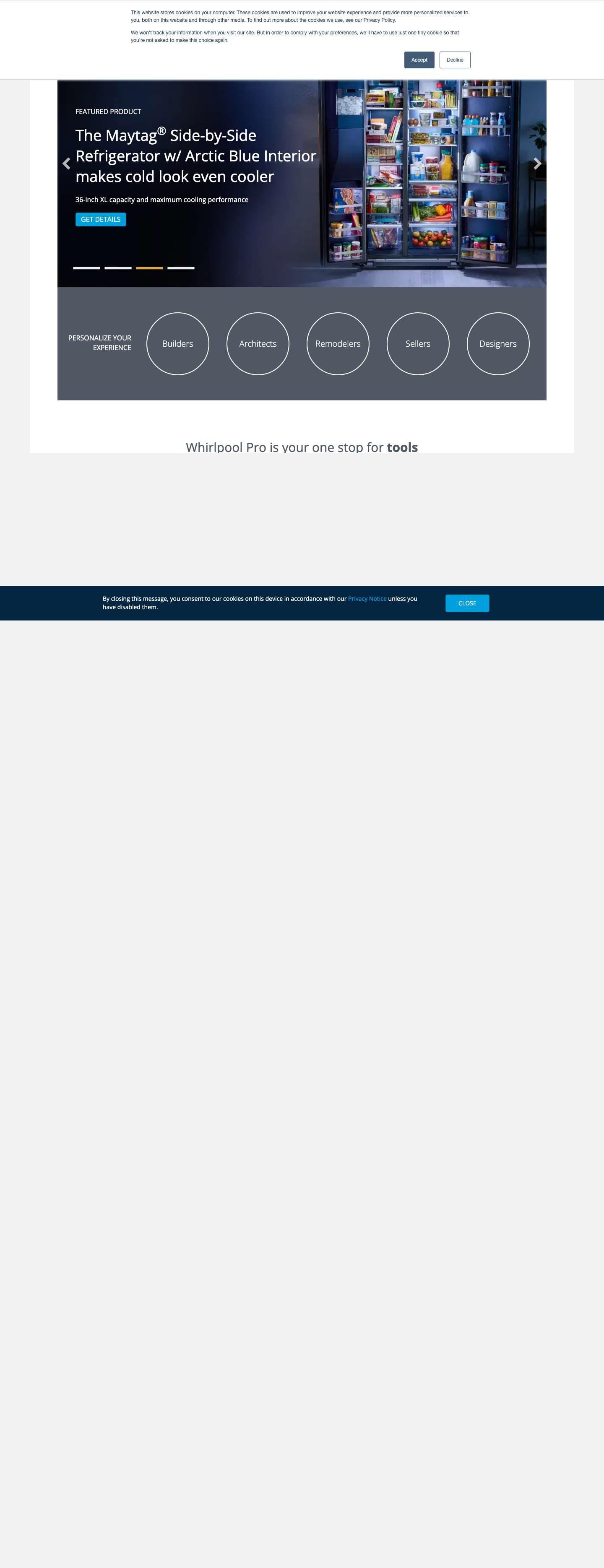 Home | Whirlpool Pro - Full Screenshot