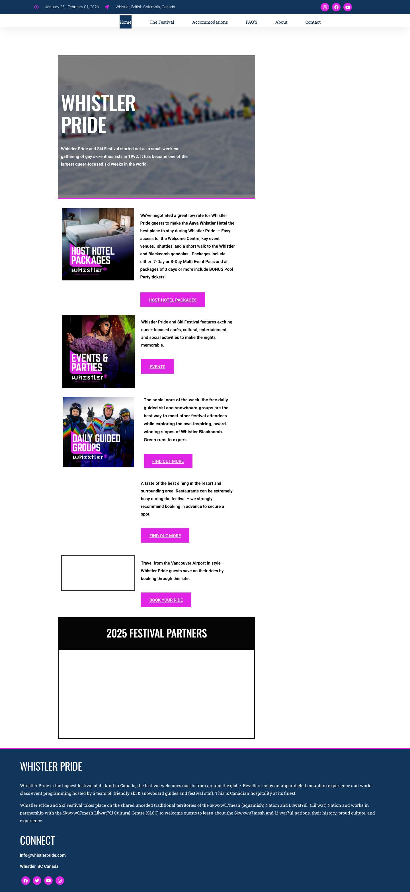 Whistler Pride - Whistler Pride & Ski Festival - Full Screenshot