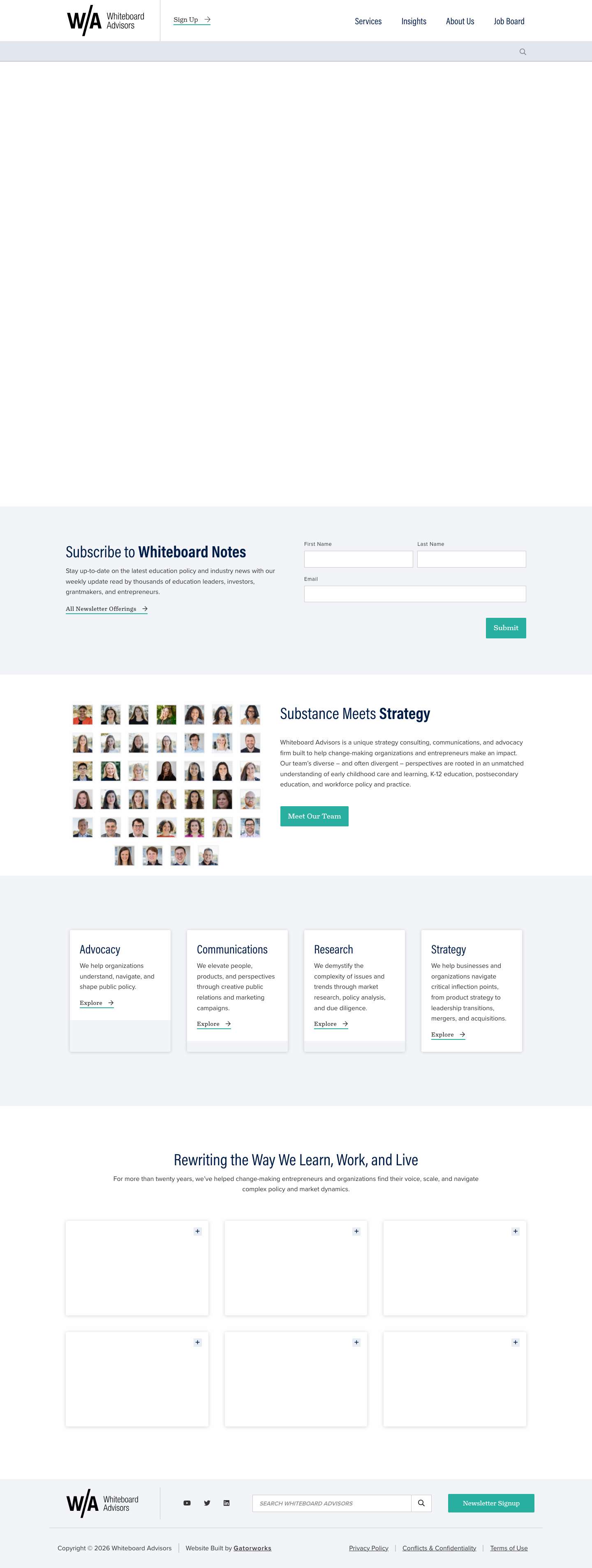 Whiteboard Advisors - Full Screenshot