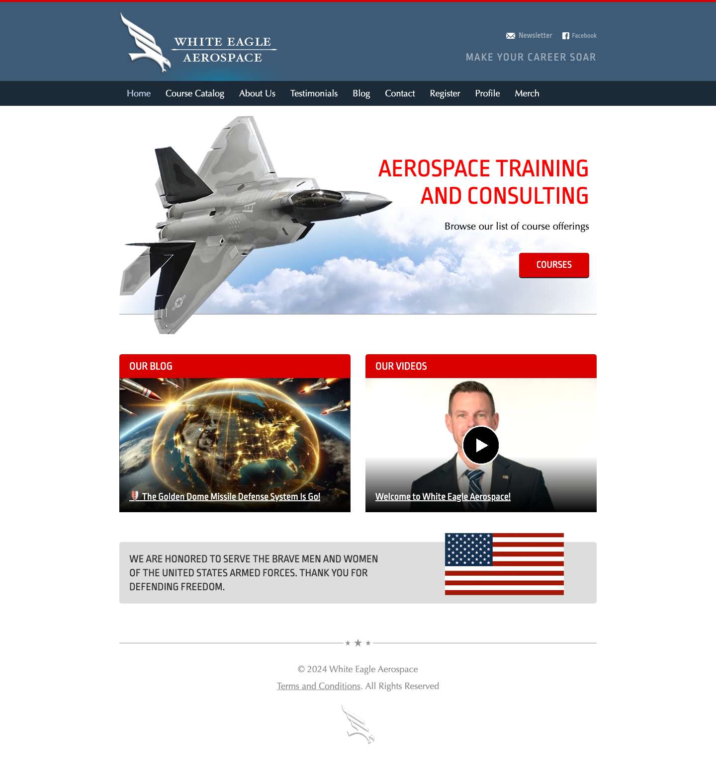 Home - White Eagle Aerospace - Full Screenshot