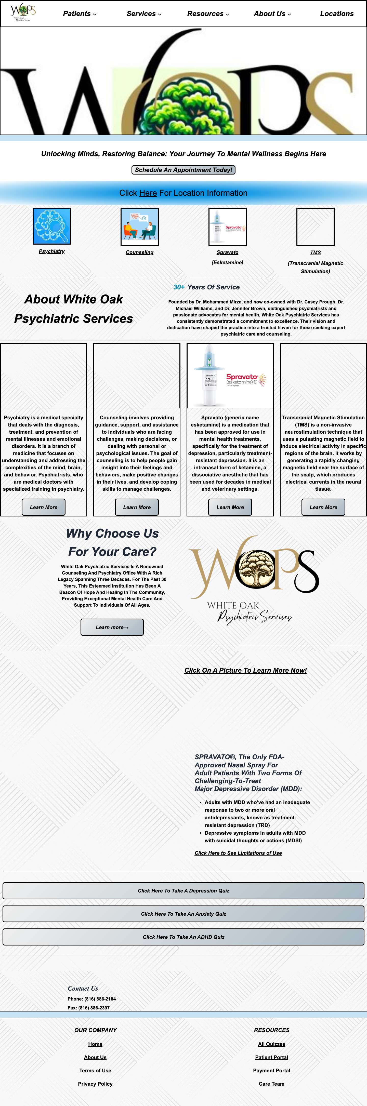White Oak Psychiatric Services – Behavioral Health Leaders - Full Screenshot