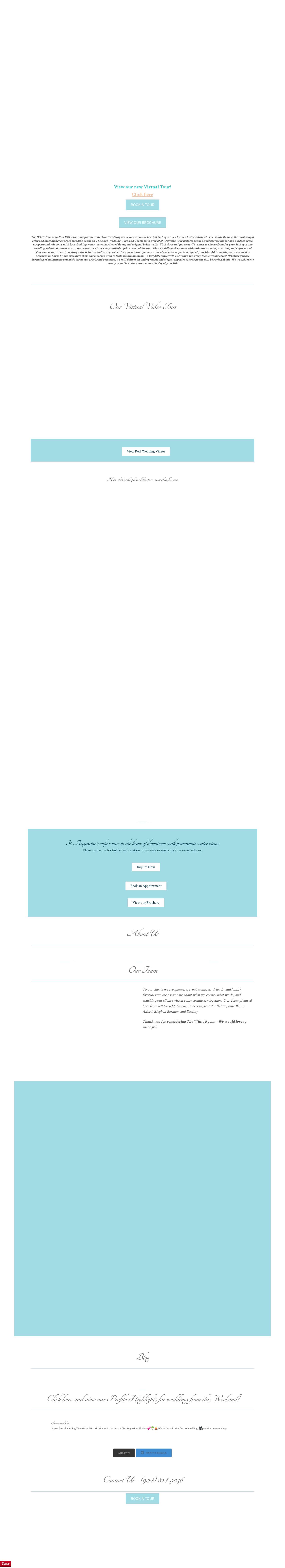 St. Augustine Wedding Venue | The White Room - Full Screenshot