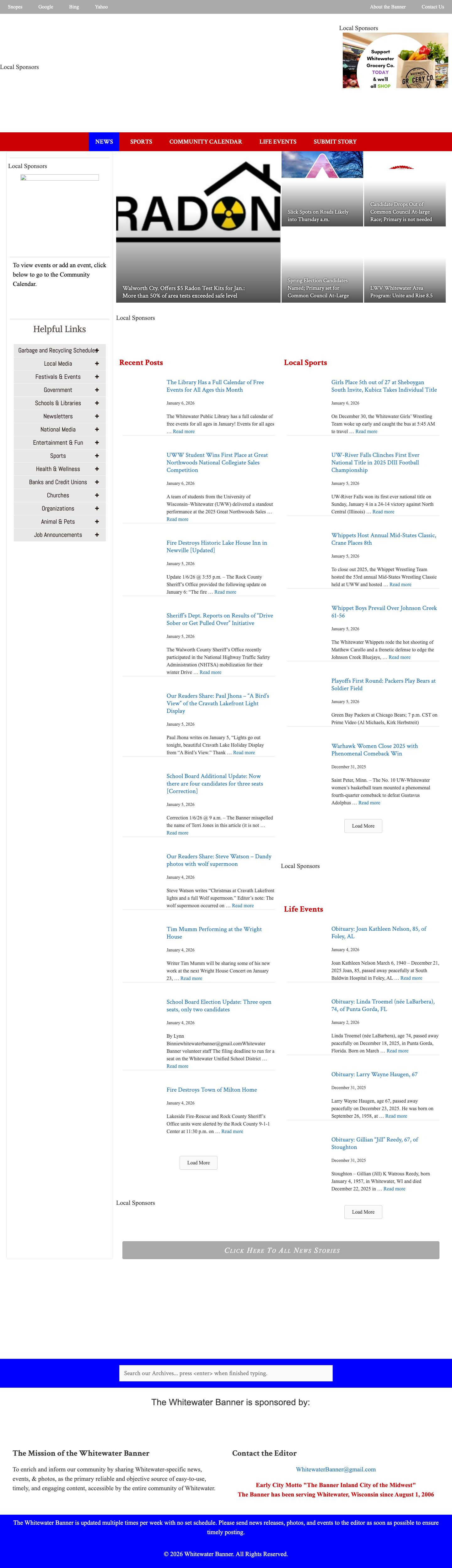 Whitewater Banner - Full Screenshot