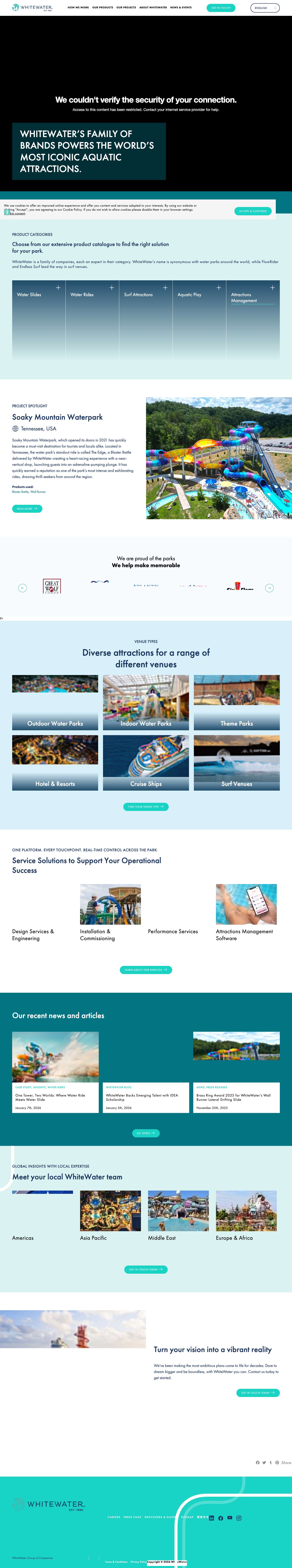 World's Leading Designer and Manufacturer of Water Park Products - Full Screenshot