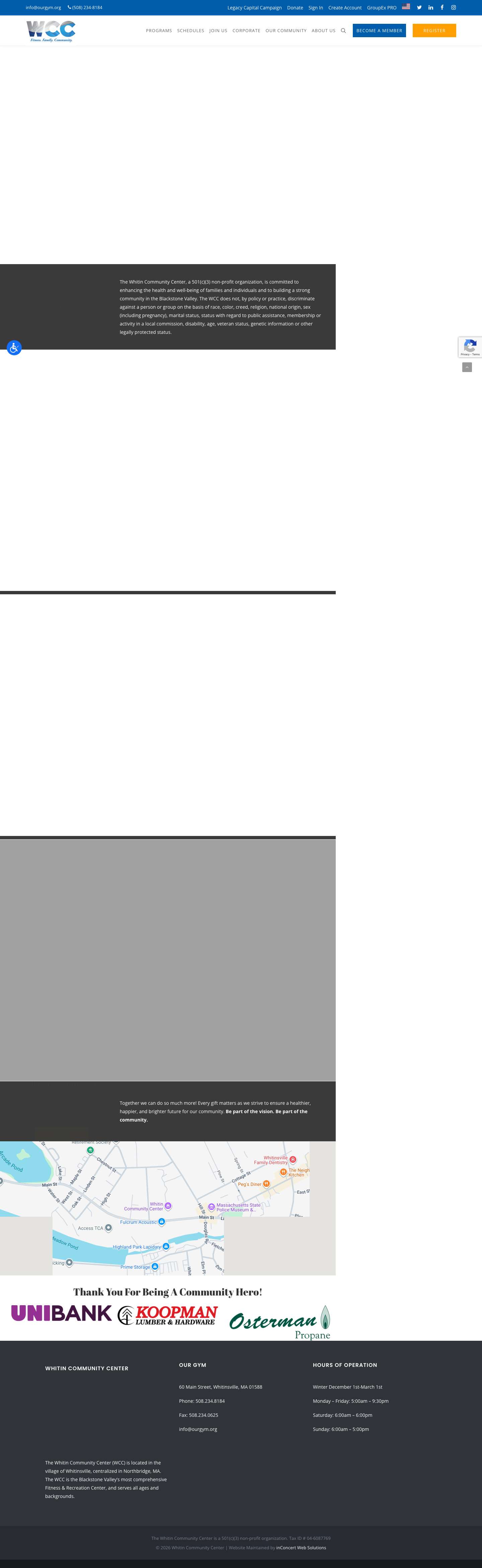 Whitin Community Center - Full Screenshot