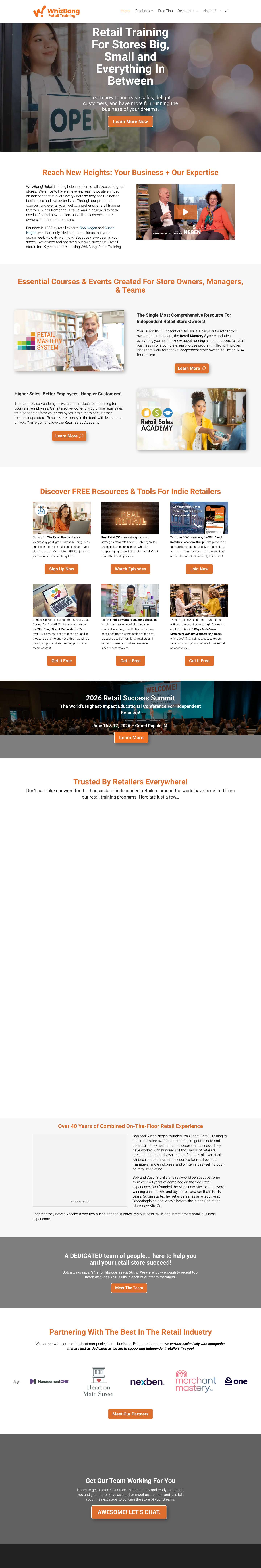 Retail Training and Solutions for Independent Retail Stores - Full Screenshot
