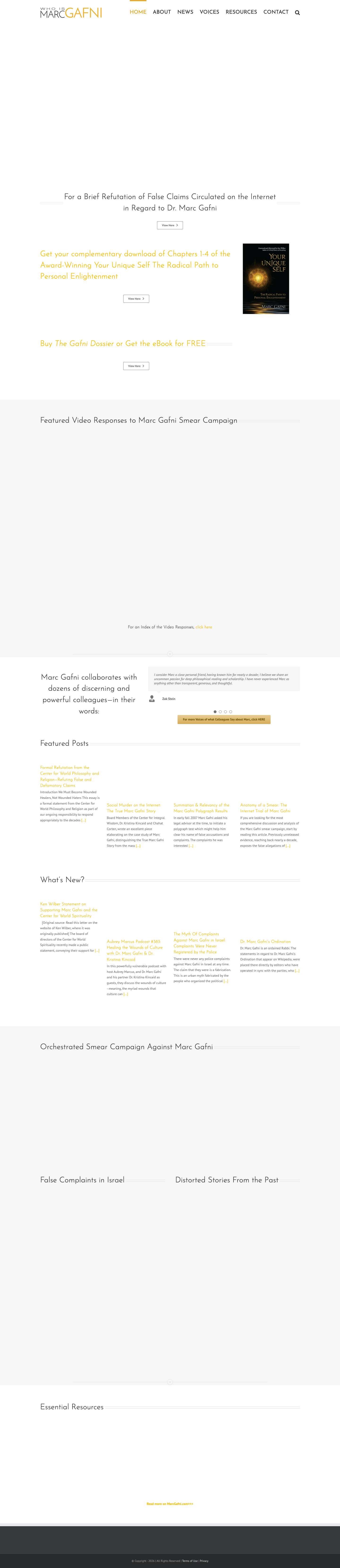 Who Is Marc Gafni? For the Sake of Restoring Integrity & Set the Record Straight - Full Screenshot