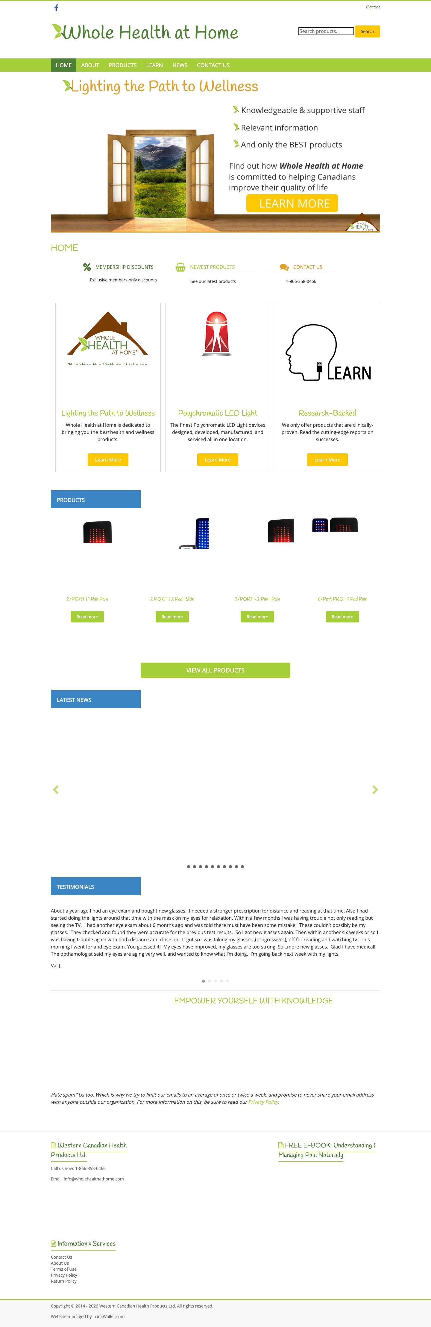 HOME - Whole Health at Home - Full Screenshot