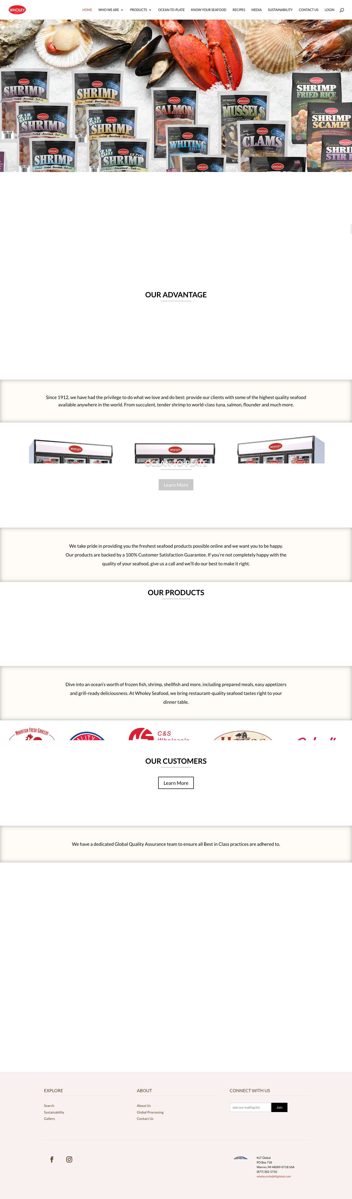 Wholey Seafood | Satisfy appetites in 12 minutes! - Full Screenshot