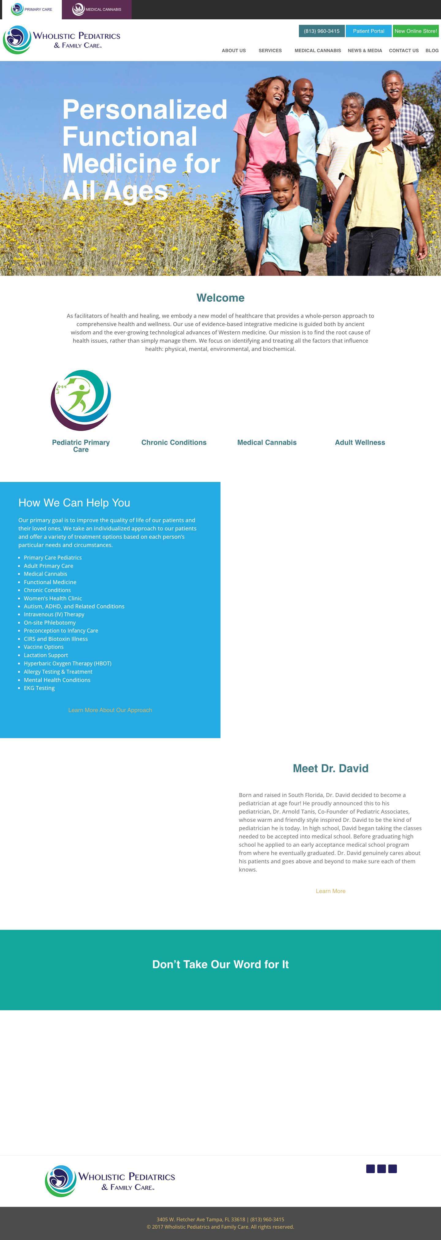 Home - Wholistic Pediatrics & Family Care - Full Screenshot