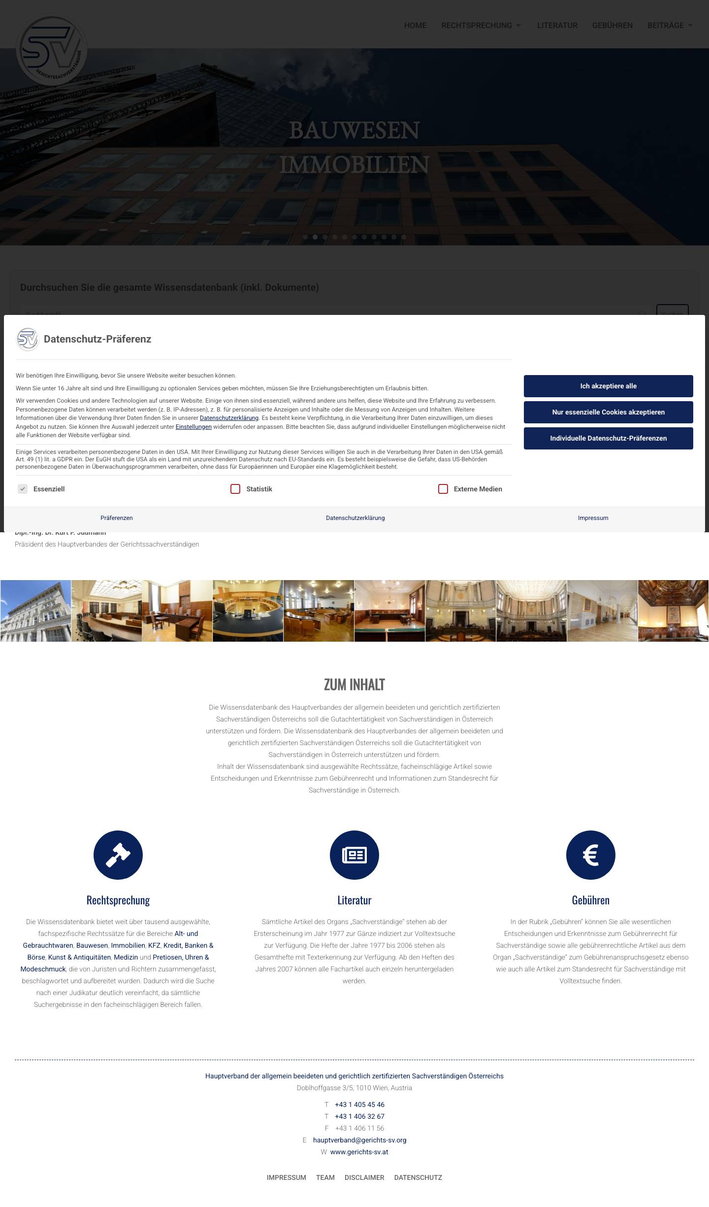 Startseite - Wissensdatenbank Gerichts-SV - Full Screenshot