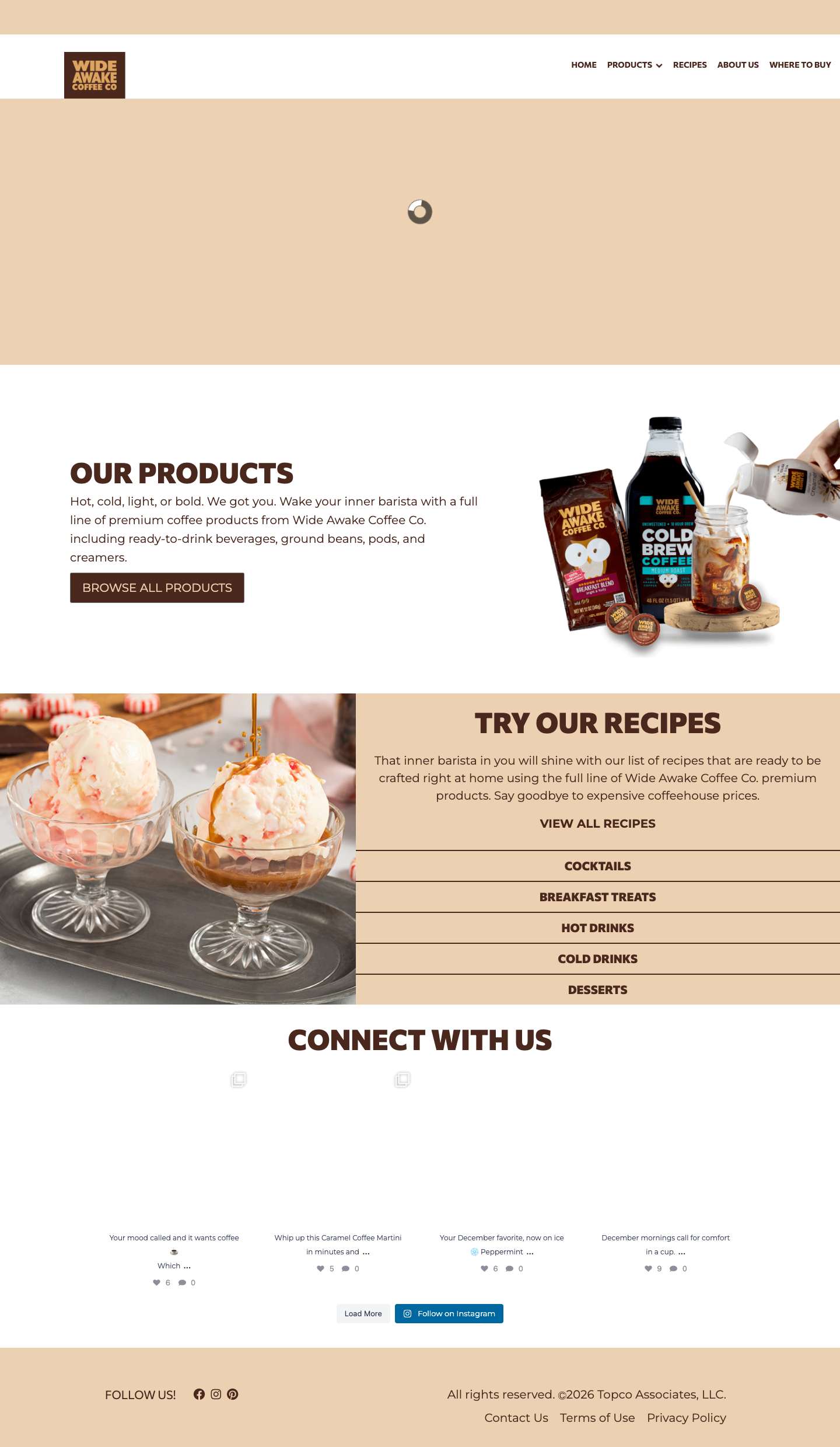 Wide Awake Coffee Company - Full Screenshot