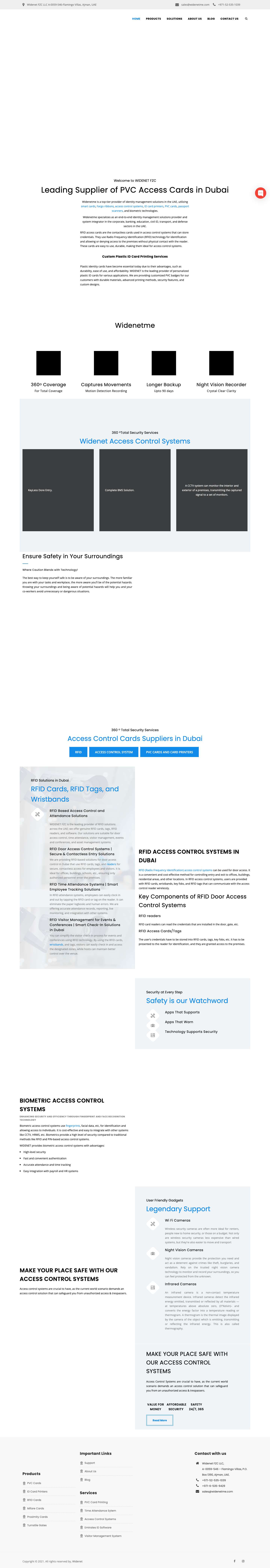 Buy PVC Cards, Access Control Cards Dubai | Plastic ID Card Printing UAE - Full Screenshot