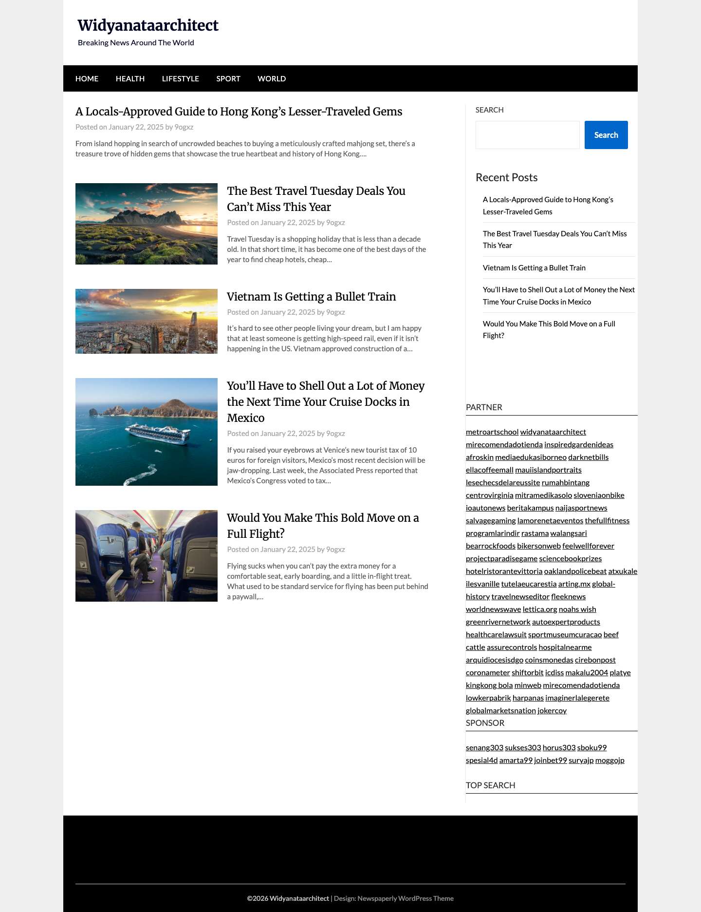 Widyanataarchitect - Breaking News Around The World - Full Screenshot