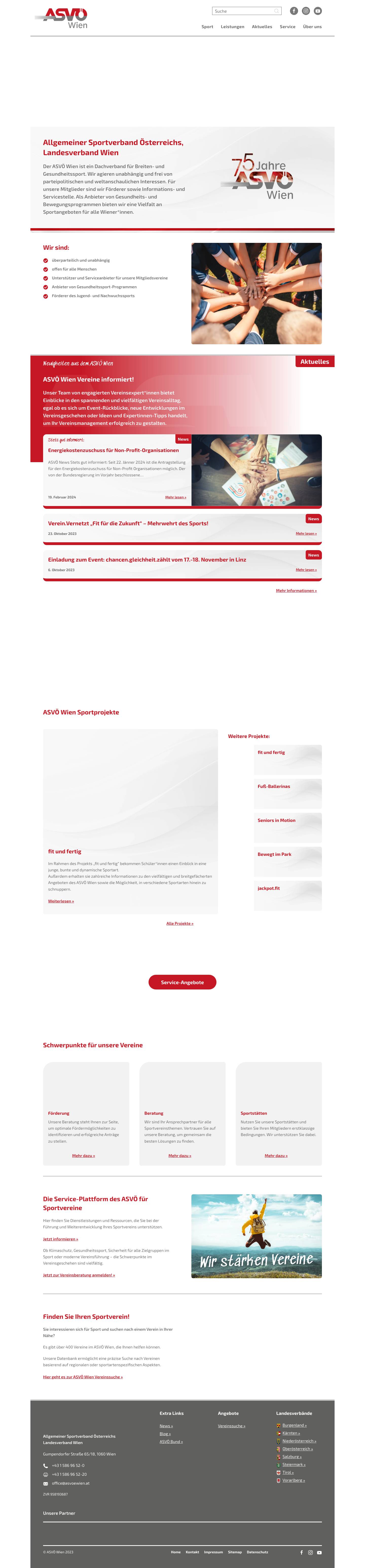 Mit dem ASVÖ gestärkt die Zukunft gestalten - Full Screenshot