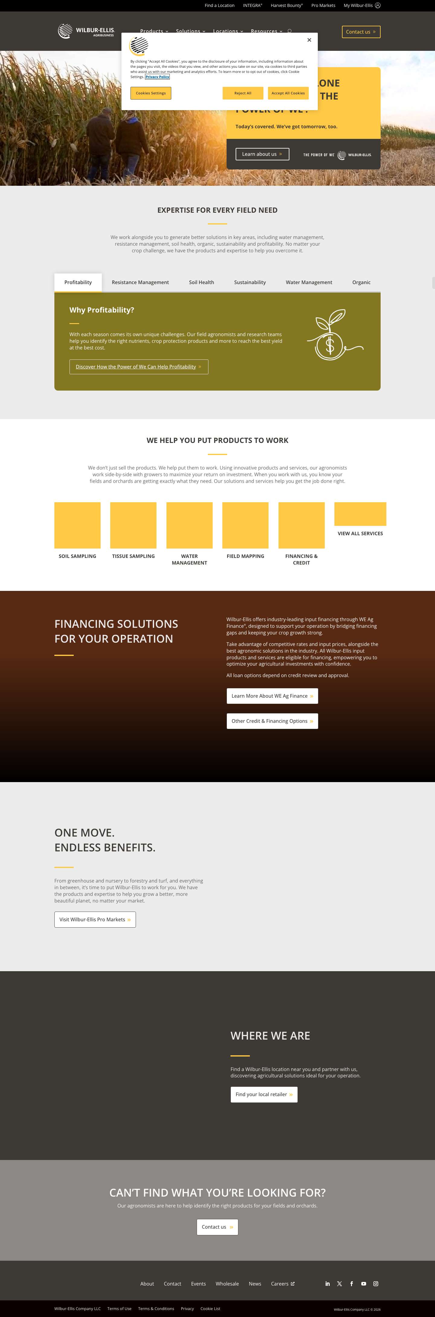 Wilbur-Ellis Company | Agribusiness - Full Screenshot