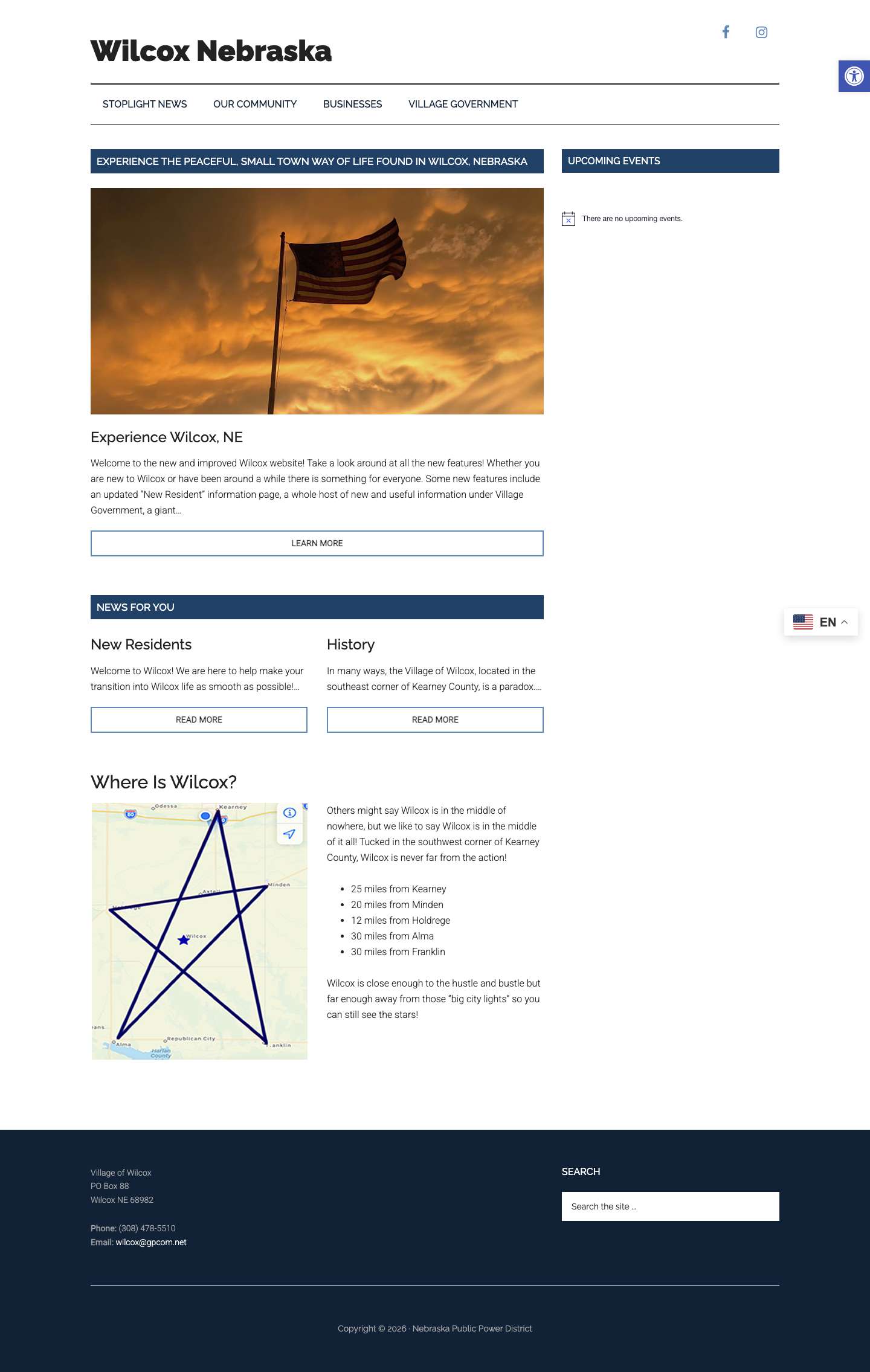 Wilcox Nebraska - Full Screenshot