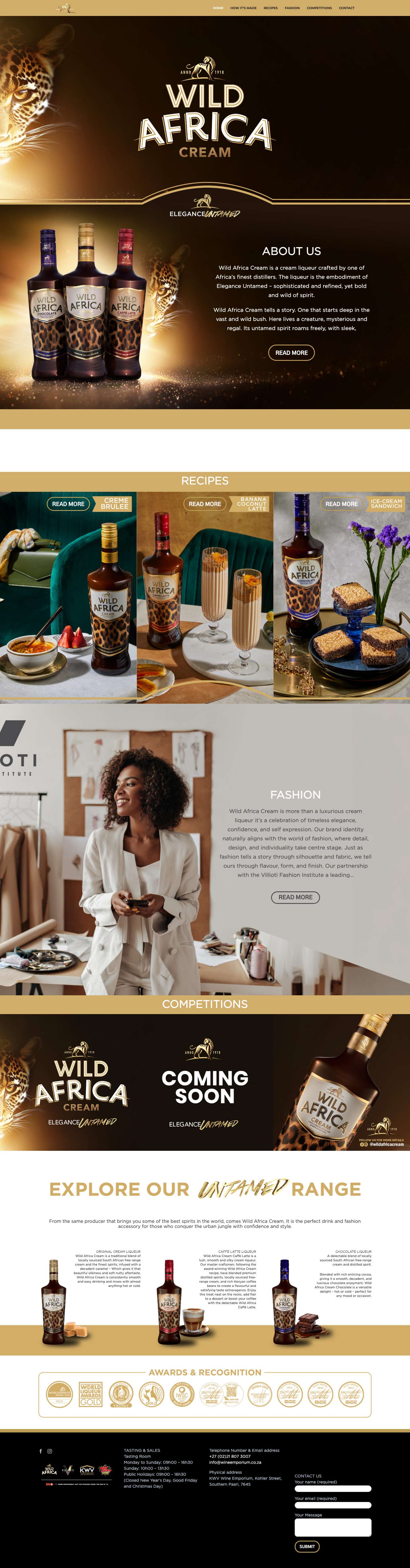 Wild Africa Cream - Elegance Untamed - Full Screenshot