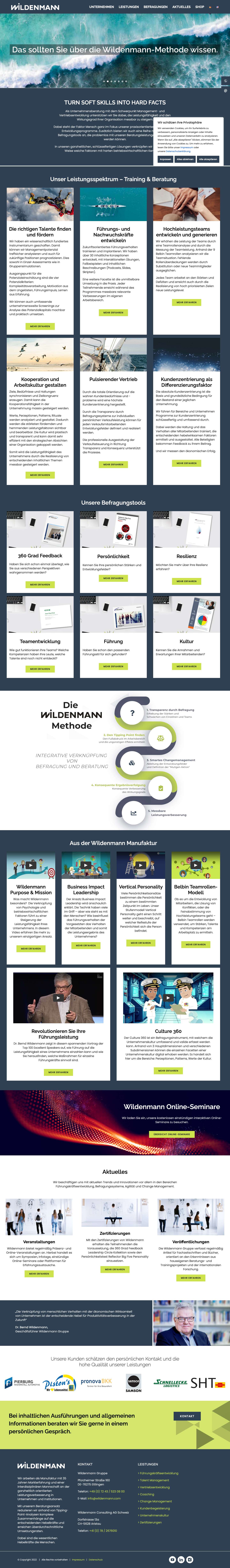 Home - Die Wildenmann Leadership Manufaktur - Full Screenshot