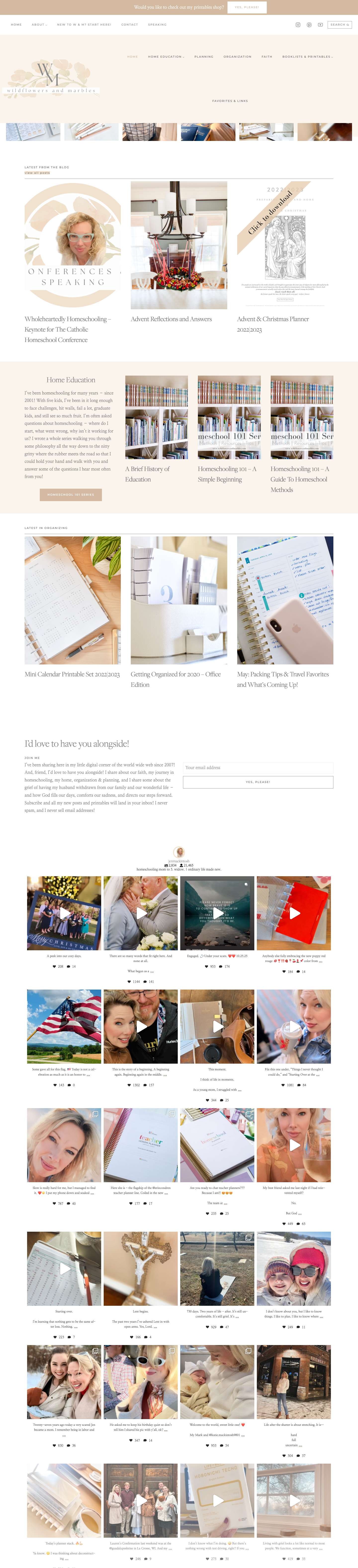 Home | Wildflowers and MarblesExpandInstagramPinterestYouTubeSearchExpandExpandExpandToggle MenuSearchScroll to topScroll to topExpandExpandExpandToggle Menu CloseSearch - Full Screenshot