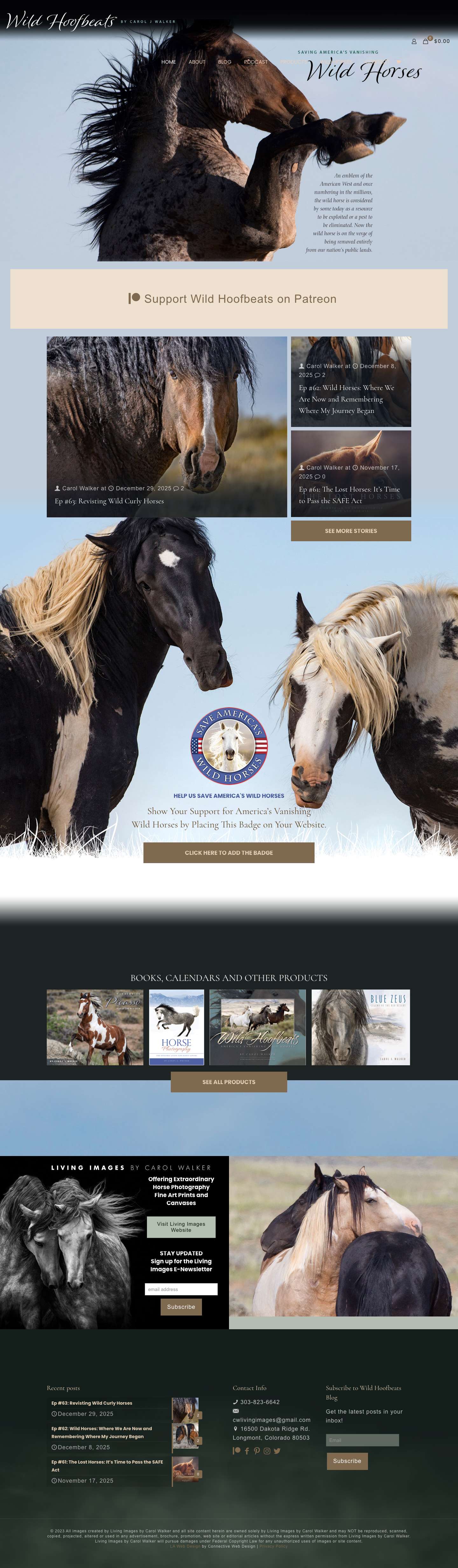 Wild Horse News Alerts & Blog | Wild Horse Resources & Equine Gifts | Wild Hoofbeats - Full Screenshot