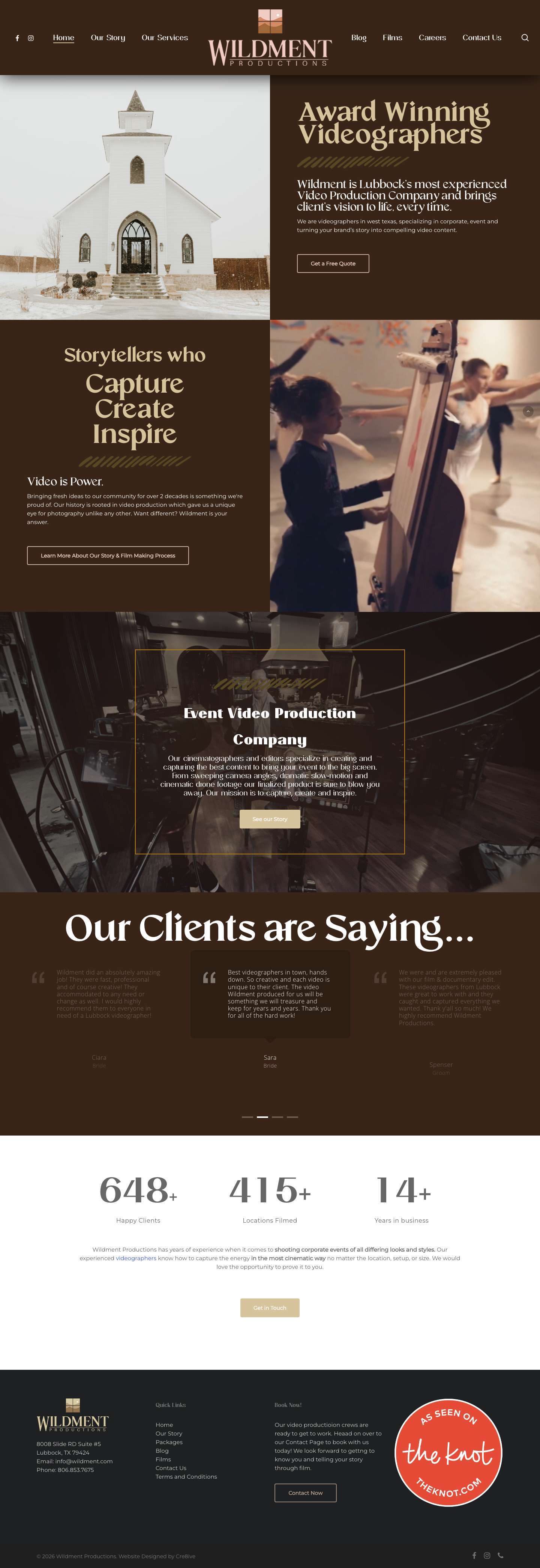 Wildment | An Experienced Lubbock Video Production Company - Full Screenshot