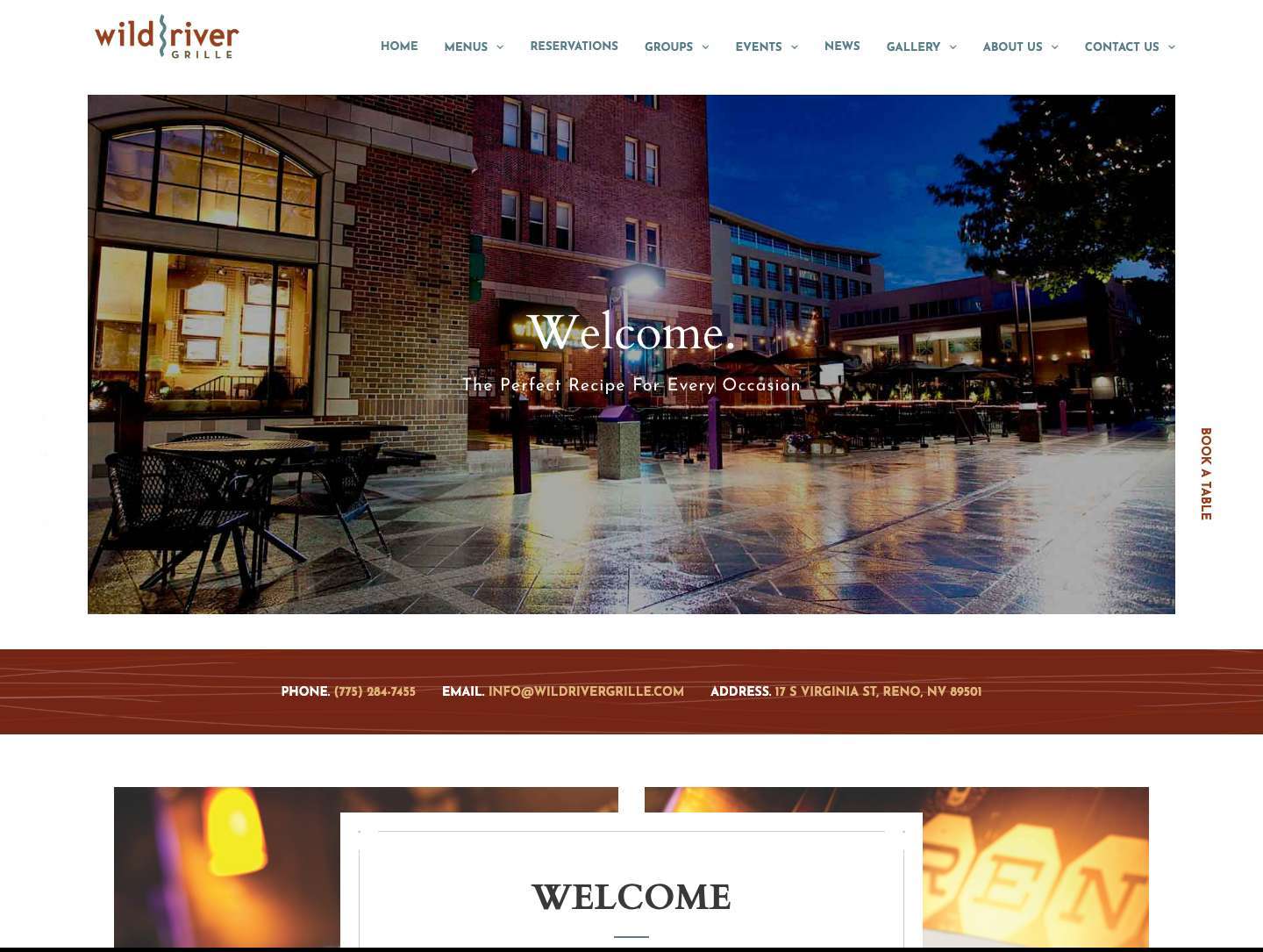 Welcome to Wild River Grille - Creative. Casual. Cuisine - Full Screenshot