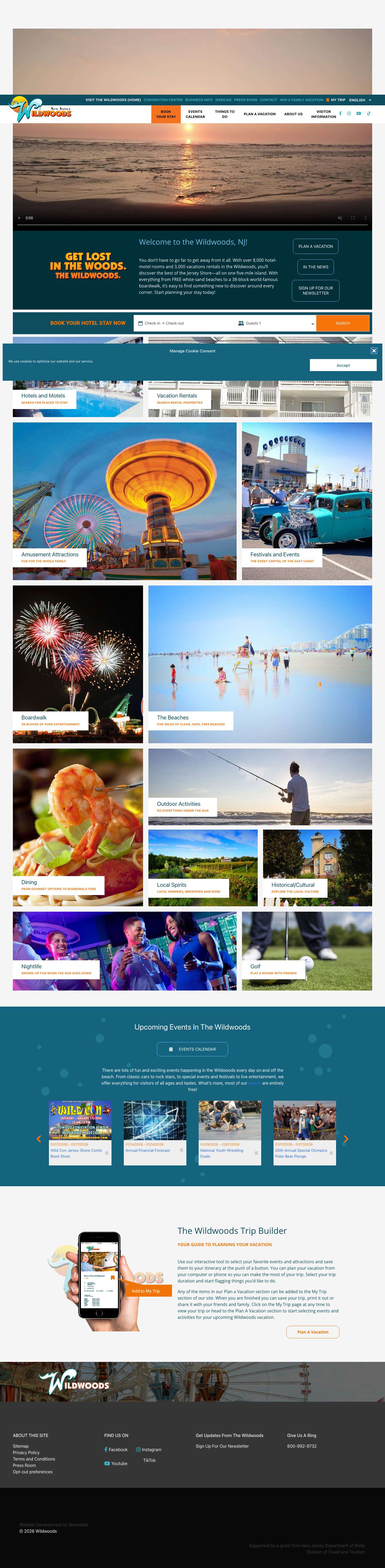 Wildwoods, New Jersey - The Best Place To Visit, Vacation and Dine - Full Screenshot