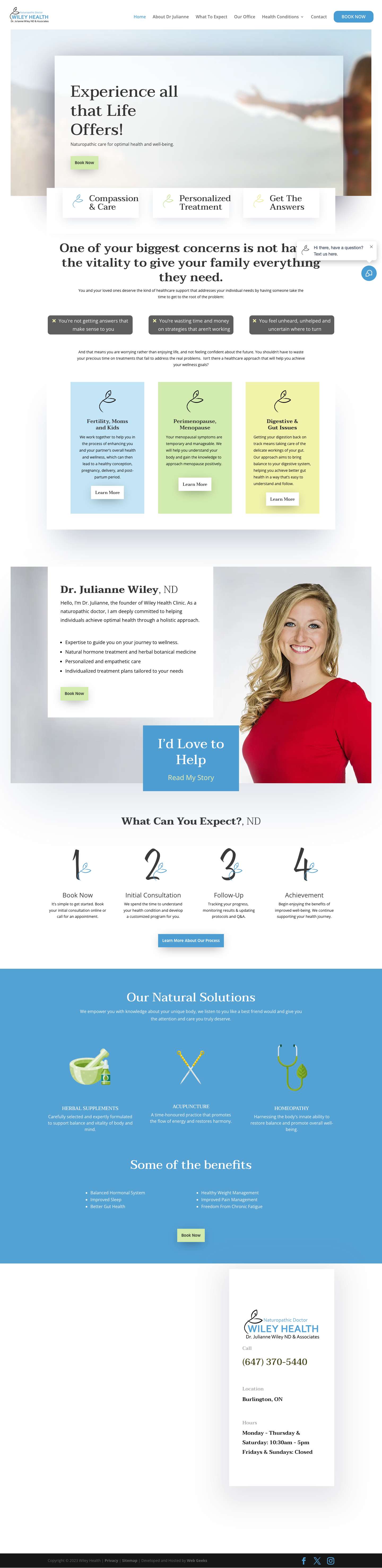 Naturopathic Doctor Burlington, Hamilton, Oakville | Natural Path Specialist - Full Screenshot