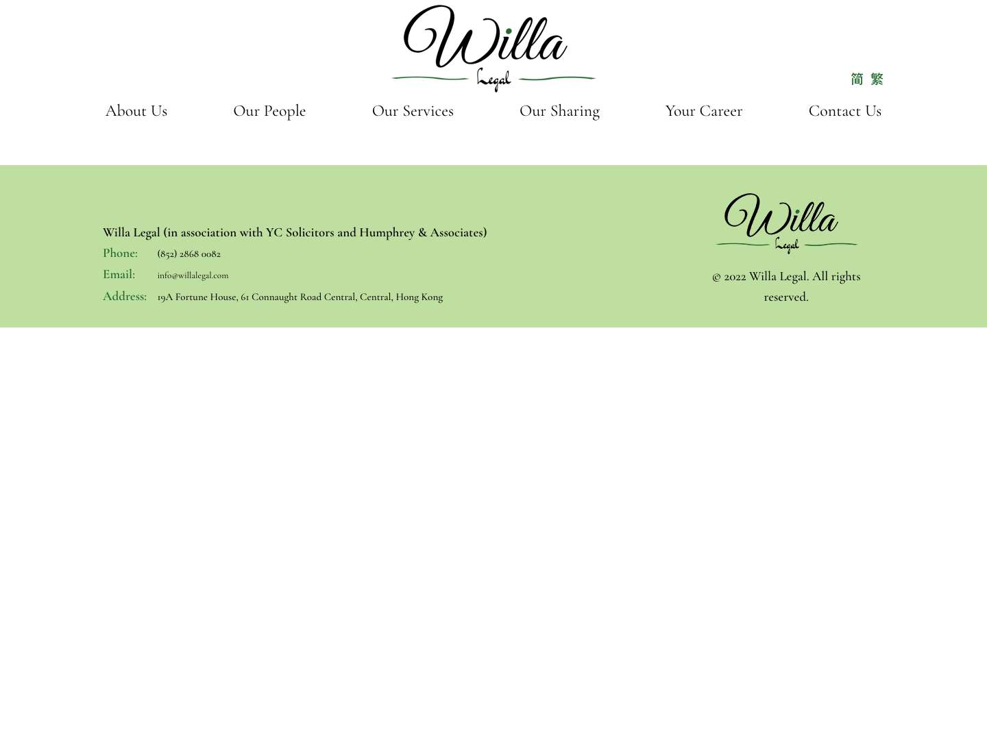 Home - Willa Legal - Full Screenshot
