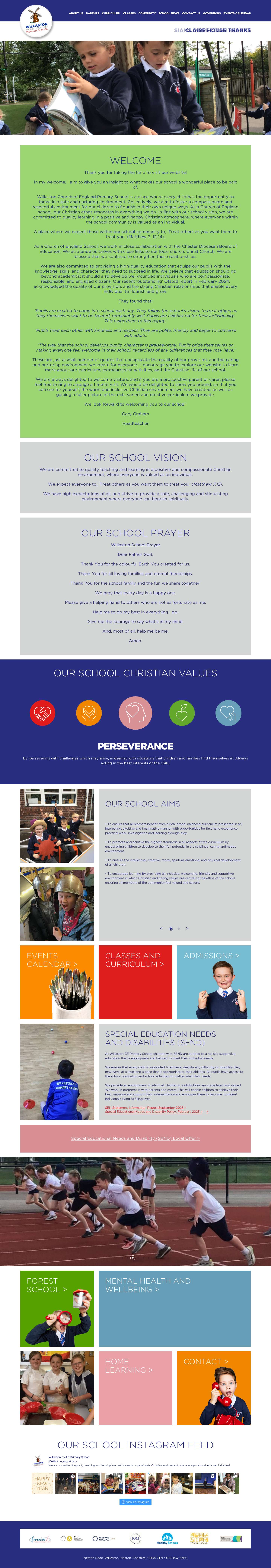 Home - Willaston Primary School - Full Screenshot