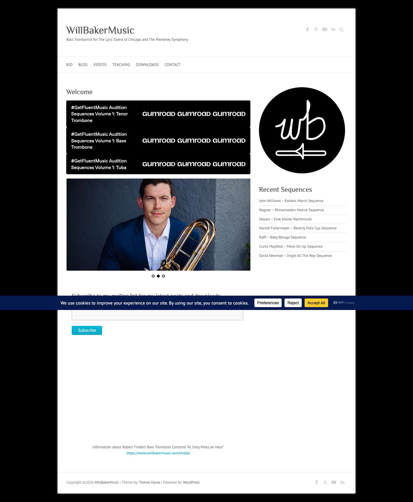 Welcome - WillBakerMusic - Full Screenshot