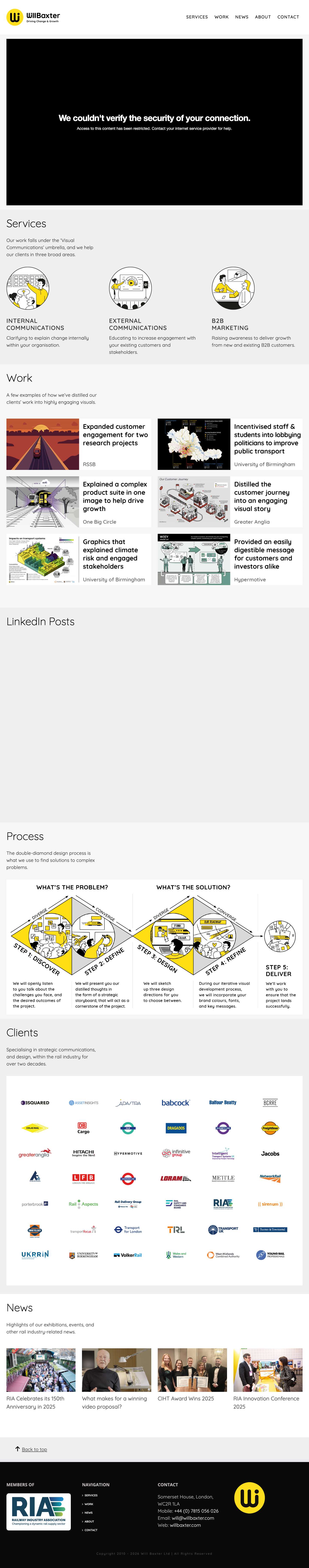 Will Baxter Visual Communications, London, UK - Full Screenshot