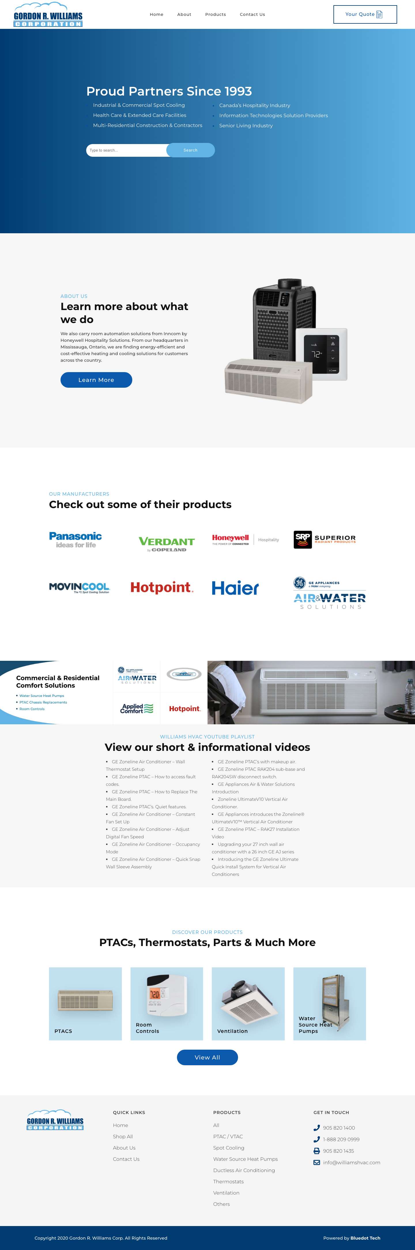 Williams HVAC | Gordon R Williams HVAC - Full Screenshot