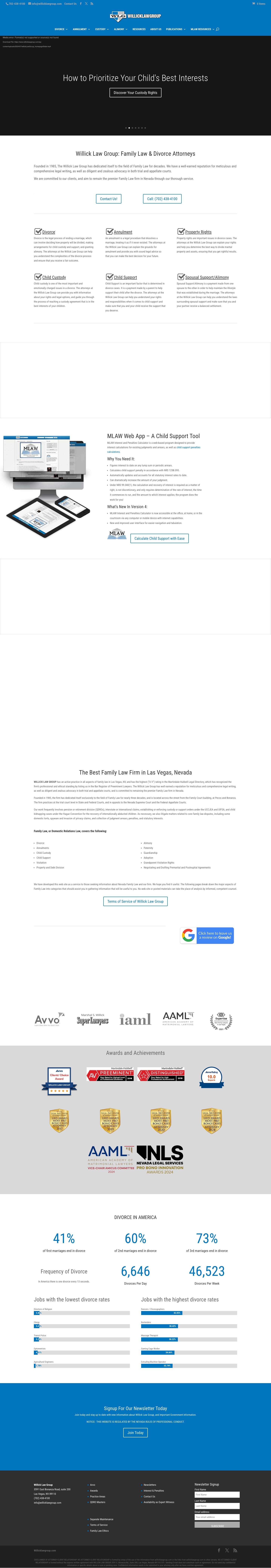 Las Vegas Divorce Attorney | Family Law | Willick Law Group - Full Screenshot