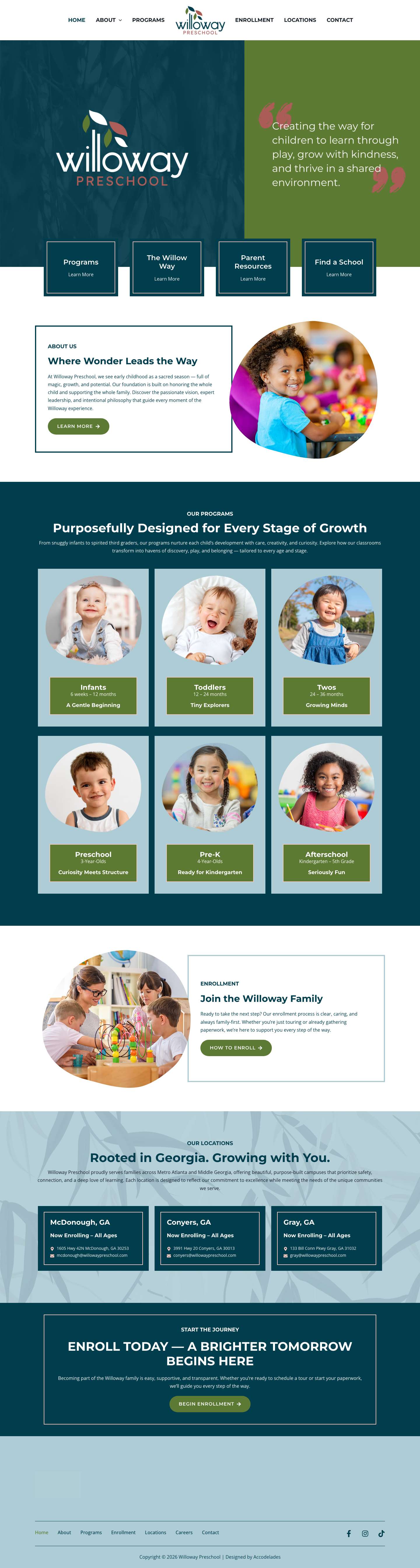 Willoway Preschool – Creativity in Every Stroke - Full Screenshot