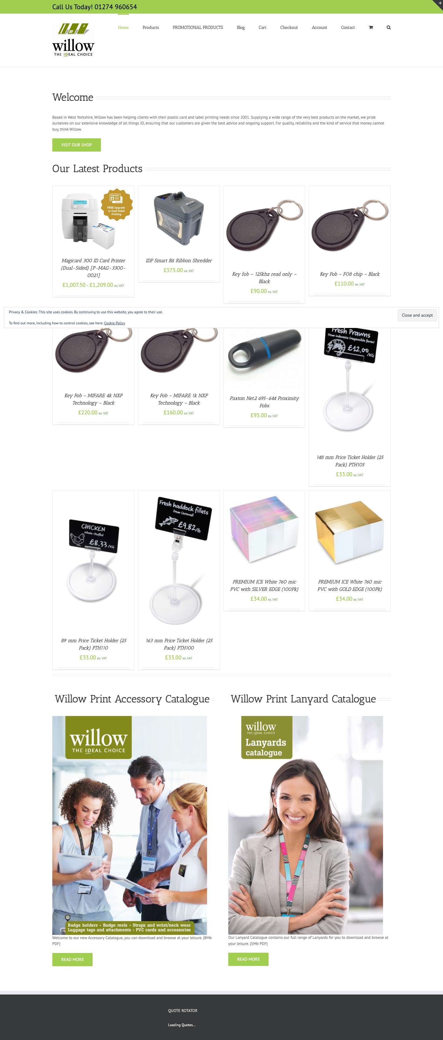 WILLOW PRINT ACCESSORY CATALOGUE | LANYARD CATALOGUE - Full Screenshot