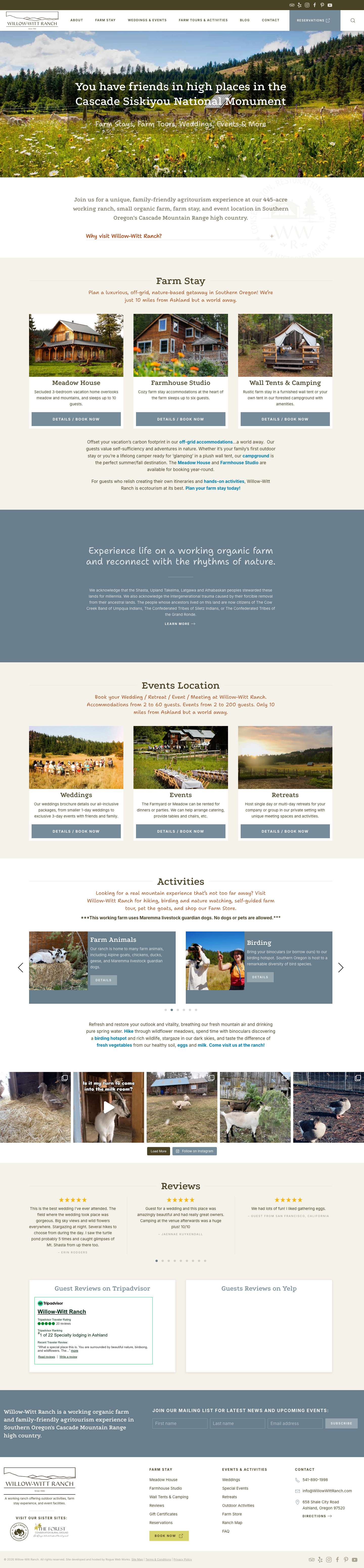 Home - Willow-Witt Ranch - Full Screenshot