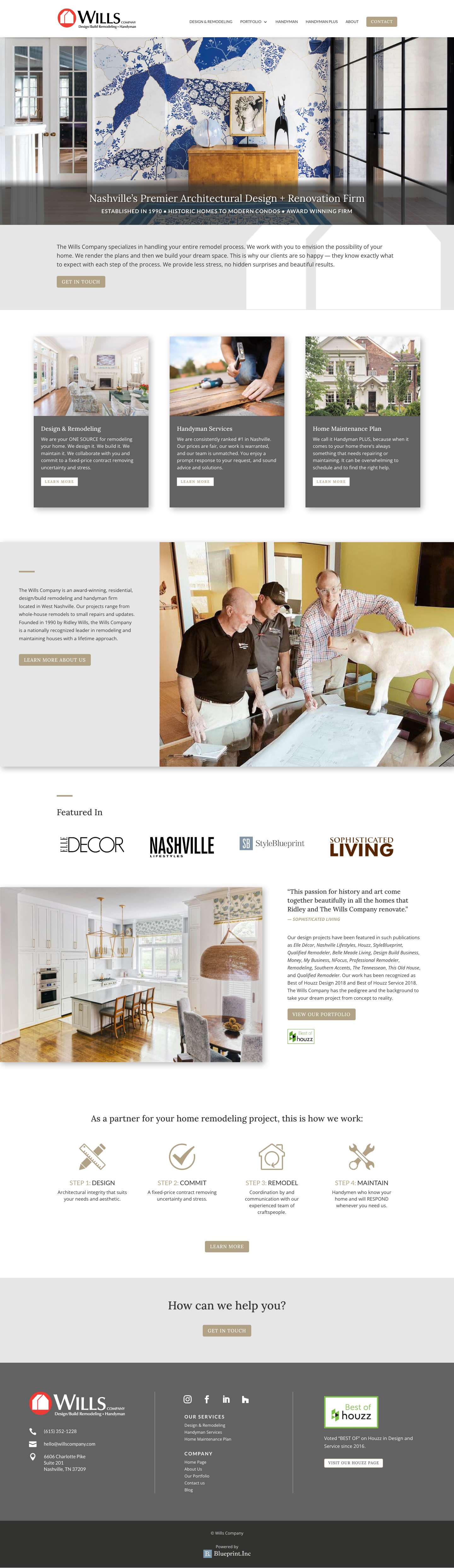 Wills Company | Nashville’s Premier Architectural Design + Renovation Firm - Full Screenshot