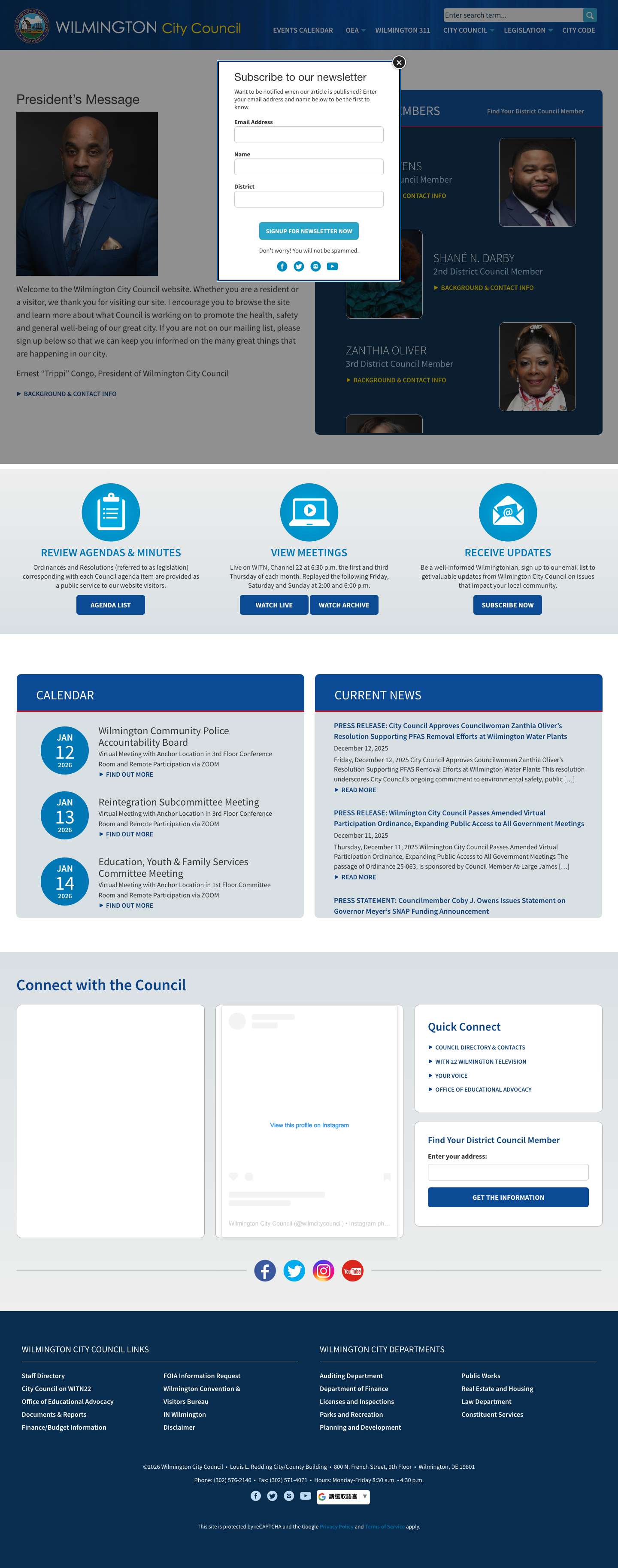 Wilmington City Council – Wilmington, Delaware - Full Screenshot